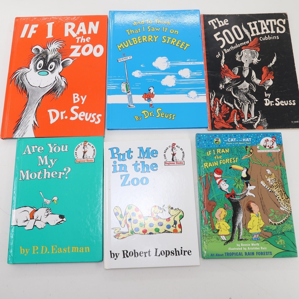 Vintage Dr. Seuss Book  Lot 500 Hats Of Bartholomew Ran the Zoo Pat me in the Zo